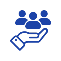 blue icon representing "Personalized Approach"