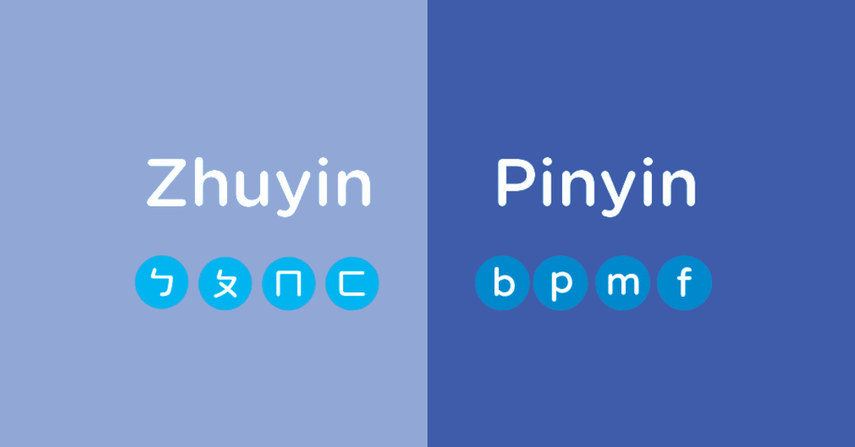 zhuyin vs. pinyin text